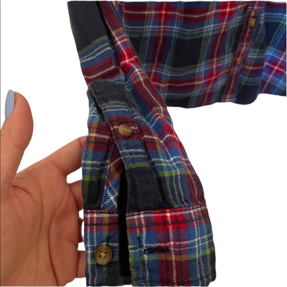 GILLY HICKS WOMEN PLAID FLANNEL LONG SLEEVE SHIRT - Picture 5 of 5